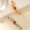 New ruby-set necklace clasp, copper-plated with real gold to retain color and exude a high-end feel, DIY jewelry accessory details Picture